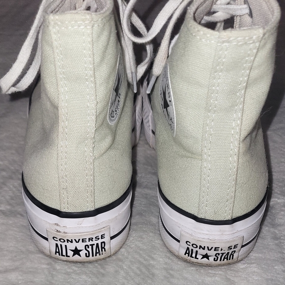 Converse Women's High-Top Platform Sneakers - Light Green Sz 6 - Picture 10 of 12